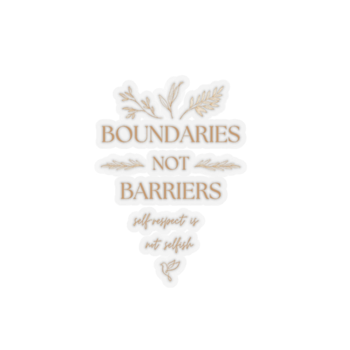 Self-Care Boundaries Sticker - Inspirational Kiss-Cut Vinyl Decal for Laptops & Journals