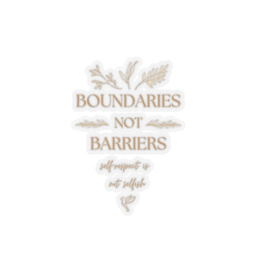 Self-Care Boundaries Sticker - Inspirational Kiss-Cut Vinyl Decal for Laptops & Journals