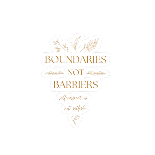 Self-Care Boundaries Sticker - Inspirational Kiss-Cut Vinyl Decal for Laptops & Journals