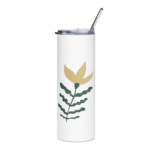 Motivational Stainless Steel Tumbler - 20oz with Boundaries Not Barriers Design